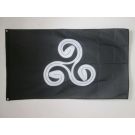 Drapeau Bretagne Triskell Triserpent 150x90 cm Polyester 100D Oeillets métalliques