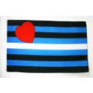 Drapeau Arc-en-Ciel Leather 150x90 cm | Drapeau LGBT Polyester 100D Oeillets métalliques
