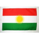 Drapeau Kurdistan 150x90 cm | Drapeau kurd Polyester léger Oeillets métalliques