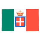 Drapeau Royaume d’Italie couronne 150x90 cm Polyester 100D Oeillets métalliques