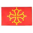 Drapeau Midi-Pyrénées - Occitanie 150x90 cm | Drapeau occitan Polyester 100D Oeillets métalliques
