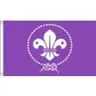 Drapeau Scouts Violet 150x90 cm Polyester 100D Oeillets métalliques