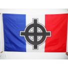 Drapeau France Croix Celtique 150x90 cm Polyester 100D Fourreau pour hampe