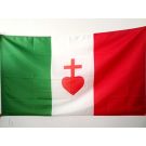 Drapeau Italie Sacré Cœur de Jésus 150x90 cm Polyester 100D Fourreau pour hampe