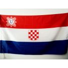 Drapeau État indépendant de Croatie 1941-1945 150x90 cm Polyester 100D Fourreau pour hampe