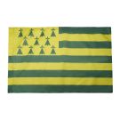 Drapeau Bretagne Melen Ha Gwer 150x90 cm Polyester 100D Fourreau pour hampe