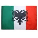 Drapeau Arbëresh d'Italie du Sud 150x90 cm Polyester 100D Fourreau pour hampe