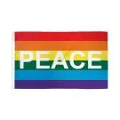 Drapeau Arc-en-Ciel Peace 150x90 cm | Drapeau LGBT Polyester 100D Oeillets métalliques