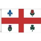 Drapeau Montréal 150x90 cm Polyester 100D Oeillets métalliques