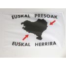 Drapeau Pays Basque Euskal Herrira 150x90 cm Polyester 100D Fourreau pour hampe