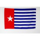 Drapeau Aborigènes de la Nouvelle-Guinée occidentale 90x60 cm Polyester 100D Fourreau pour hampe