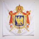 Drapeau Armes Napoléon III Second Empire 1852-1870 90x90 cm Polyester 100D Fourreau pour hampe