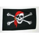 Drapeau Pirate foulard rouge 150x90 cm Polyester 100D Oeillets métalliques