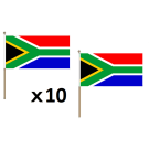 Drapeau Afrique du Sud 45x30 cm | Drapeau sud africain Polyester 100D Hampe en bois