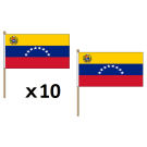 Drapeau Vénézuela 45x30 cm | Drapeau vénézuelien Polyester 100D Hampe en bois