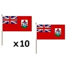 Drapeau Bermudes 45x30 cm | Drapeau bermudien Polyester 100D Hampe en bois