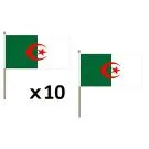 Drapeau Algérie 45x30 cm | Drapeau algérien Polyester 100D Hampe en bois