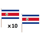 Drapeau Costa Rica 45x30 cm | Drapeau costaricain Polyester 100D Hampe en bois