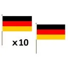 Drapeau Allemagne 45x30 cm | Drapeau allemand Polyester 100D Hampe en bois