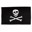 Drapeau Pirate tête de mort 150x90 cm Polyester 100D Oeillets métalliques
