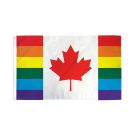 Drapeau Canada Arc-en-Ciel 150x90 cm | Drapeau LGBT Polyester 100D Oeillets métalliques