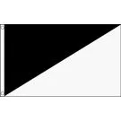 Drapeau Commissaire de course Blanc et Noir 150x90 cm Polyester 100D Oeillets métalliques