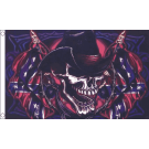 Drapeau Tête de Mort Cowboy Sudiste 150x90 cm Polyester 100D Oeillets métalliques