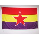 Drapeau Espagnol Républicain Armée populaire 150x90 cm Polyester 100D Fourreau pour hampe