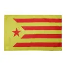 Drapeau Catalogne Estelada Vermella 150x90 cm | Drapeau catalan Polyester 100D Fourreau pour hampe