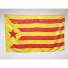 Drapeau Catalogne Estelada Vermella 150x90 cm | Drapeau catalan Satin Fourreau pour hampe