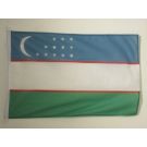 Drapeau Ouzbékistan 90x60 cm | Drapeau ouzbek Usage Extérieur Anneaux Plastiques