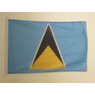 Drapeau Sainte Lucie 150x90 cm | Drapeau saint-lucien Usage Extérieur Anneaux Plastiques