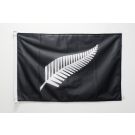 Drapeau Nouvelle-Zélande All Black 90x60 cm | Drapeau néo-zélandais Usage Extérieur Anneaux Plastiques