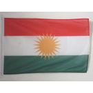 Drapeau Kurdistan 150x90 cm | Drapeau kurd Usage Extérieur Anneaux Plastiques