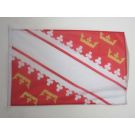 Drapeau Alsace 90x60 cm | Drapeau alsacien Usage Extérieur Anneaux Plastiques