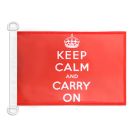 Pavillon nautique Keep Calm and Carry On 45x30 cm Anneaux Plastiques