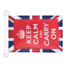 Pavillon nautique Keep Calm and Carry On 45x30 cm Anneaux Plastiques