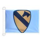 Pavillon nautique 1re division de cavalerie des États-Unis 45x30 cm Anneaux Plastiques