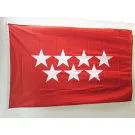 Drapeau Communauté de Madrid 150x90 cm | Drapeau madrilène Usage Extérieur Oeillets métalliques