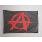 Drapeau Anarchie Noir et Rouge 150x90 cm Usage Extérieur Anneaux Plastiques
