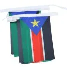 Guirlande Drapeau Soudan du Sud 6 mètres | 20 drapeaux 21x15 cm