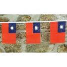 Guirlande Drapeau Taiwan 12 mètres | 20 drapeaux 45x30 cm
