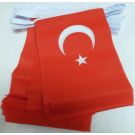 Guirlande Drapeau Turquie 6 mètres | 20 drapeaux 21x15 cm