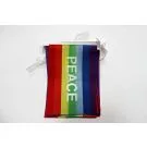 Guirlande Drapeau Arc-en-Ciel Peace 6 mètres | 20 drapeaux 21x15 cm