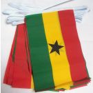Guirlande Drapeau Ghana 6 mètres | 20 drapeaux 21x15 cm