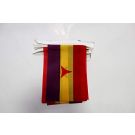Guirlande Drapeau Espagnol Républicain Brigades internationales 6 mètres | 20 drapeaux 21x15 cm