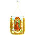Fanion Notre Dame de Guadeloupe Rose 15x10 cm spécial voiture