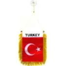 Fanion Turquie 15x10 cm spécial voiture