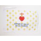 Drapeau Fleur de Lys Or ESF 45x30 cm Polyester 100D Cordelettes