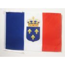 Drapeau Monarchie constitutionnelle française 45x30 cm Polyester 100D Cordelettes